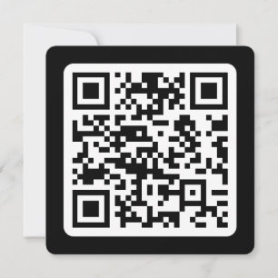 Editable Modern QR code Black White or Any Colou Card