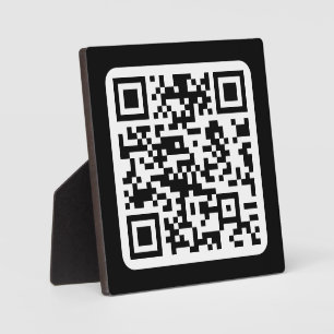 Editable Modern QR code   Black White or Any Colou Plaque