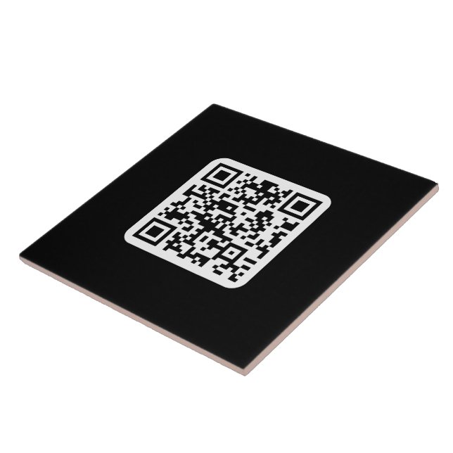 Editable Modern QR code | Black White or Any Colou Tile (Side)