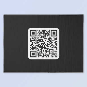Editable Modern QR code   Black White or Any Colou Tissue Paper
