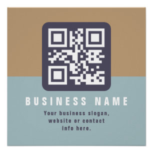 Editable Modern QR code Template   Muted Colours Poster