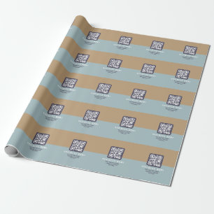 Editable Modern QR code Template Muted Colours Wrapping Paper