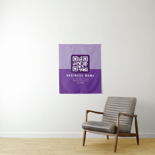Editable Modern QR code Template Purples Tapestry