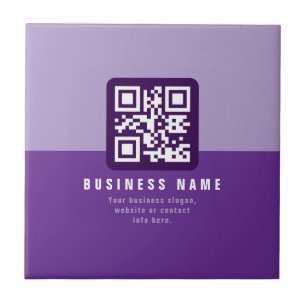 Editable Modern QR code Template Purples Tile