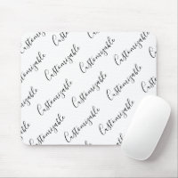 Editable Modern Scrip Text Pattern | Black & White