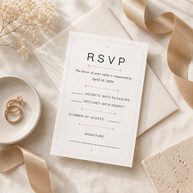 Editable Modern Serif Luxury RSVP Card (Elegant Modern Serif Luxury RSVP Card on premium editorial styling.)