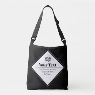 Editable Modern Text Design & Your Logo Crossbody Bag