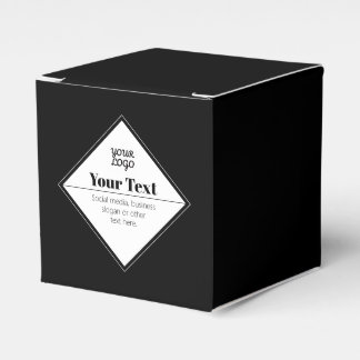 Editable Modern Text Design & Your Logo Favor Box