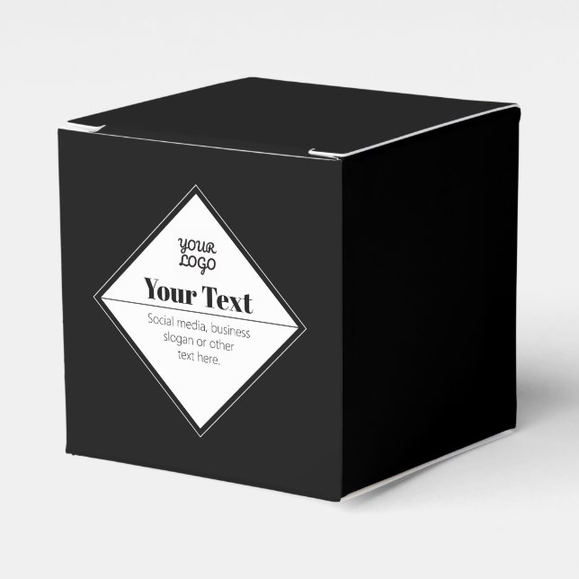 Editable Modern Text Design & Your Logo Favor Box (Front Side)