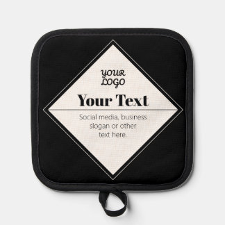 Editable Modern Text Design & Your Logo Pot Holder