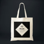 Editable Modern Text Design & Your Logo Tote Bag<br><div class="desc">Customizable modern design with your own logo.</div>