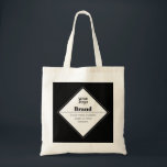 Editable Modern Text Design & Your Logo Tote Bag<br><div class="desc">Customizable modern design with your own logo.</div>