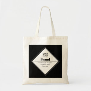 Editable Modern Text Design & Your Logo Tote Bag