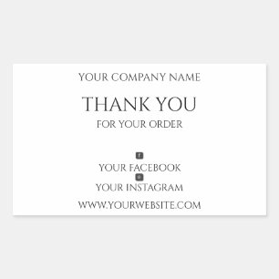 Editable, Modern, Thank You For Your Order Sticker