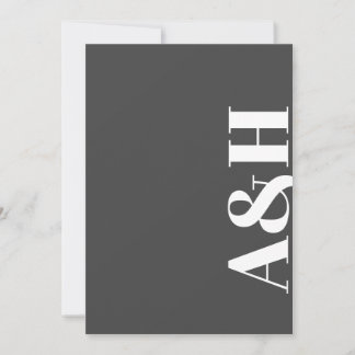 Editable Modern with Large Initials Save The Date