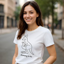 Editable Mommy to Be Kangaroo T-Shirt Design