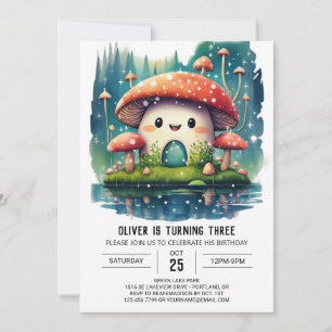 Editable Mushroom Kingdom Birthday Invitation