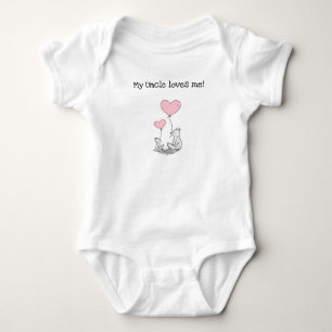 Editable My Uncle Loves Me Wolves Baby Bodysuit