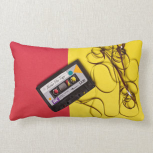 Editable Name Cassette Tape Lumbar Pillow