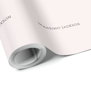 Editable Name Minimalist Modern Plain Pastel Colou Wrapping Paper