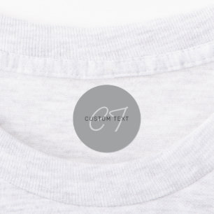 Editable Name or Greeting Black & Dark Grey