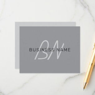 Editable Name or Greeting Black & Dark Grey Enclosure Card