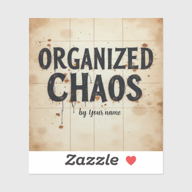 Editable Name “Organized Chaos” Planner Design (Sheet)