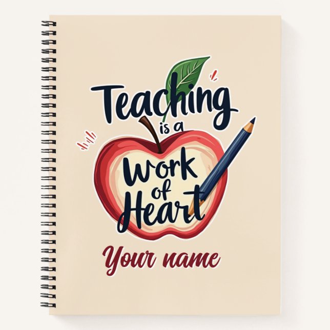 Editable Name Teacher Appreciation Notebook (Front)