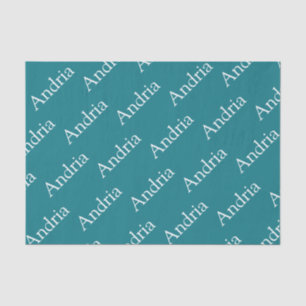 Editable name tiled monogram tissue paper