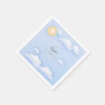 Editable napkins for baby shower party.