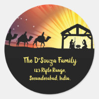 Editable Nativity Address Label