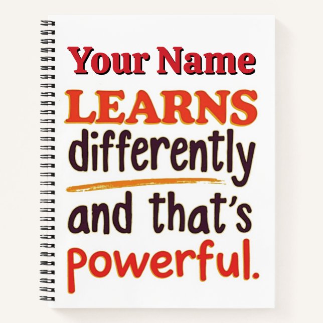 Editable Neurodiversity Quote for Students Notebook (Front)