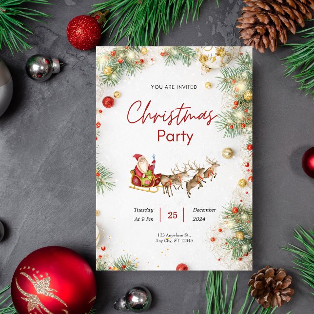 Editable Neutral Boho Christmas Jingle and Mingle Invitation (Creator Uploaded)
