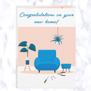 Editable New Home Congratulations Card