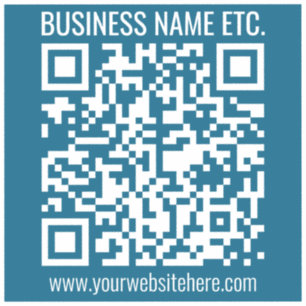 Editable Ocean Blue QR code 