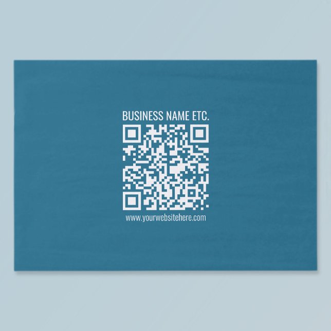 Editable Ocean Blue QR code  Tissue Paper (Creator Uploaded)