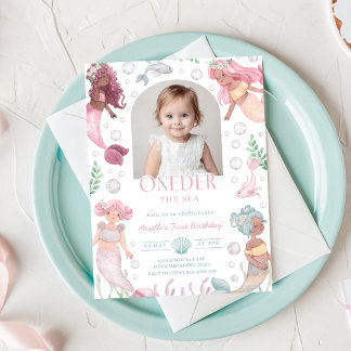 Editable Oneder the Sea Mermaid Invitation