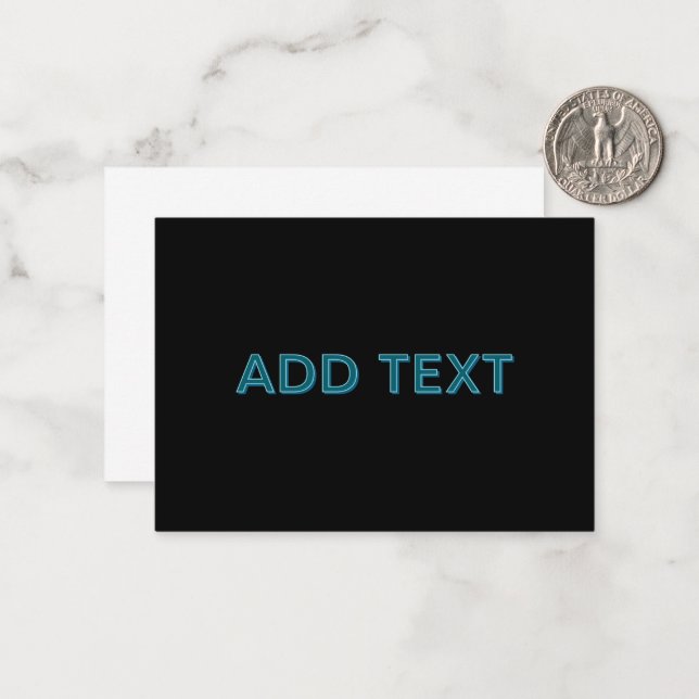 Editable Outlined Lettering w/Drop Shadow  Card (Front/Back In Situ)