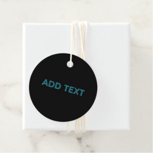 Editable Outlined Lettering w/Drop Shadow  Favour Tags