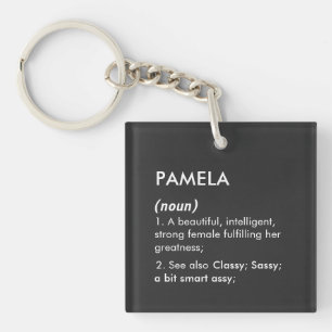 Editable Pamela name definition, custom name Keychain