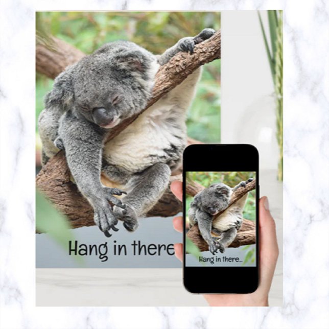 Editable Panda Hang In There Motivational  Card (Creator Uploaded)