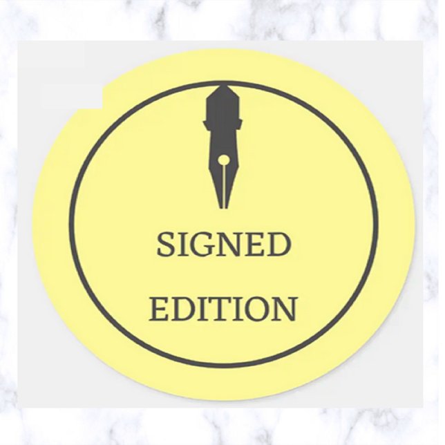 Editable Pen Nib Signed Edition Classic Round Sticker (Creator Uploaded)