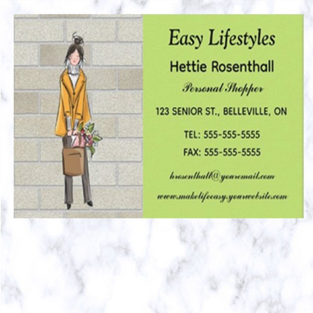 Editable Personal Shopper Business Card (Creator Uploaded)