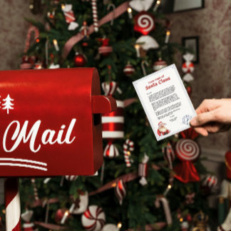 Editable Personalised Letter from Santa Claus Holiday Card