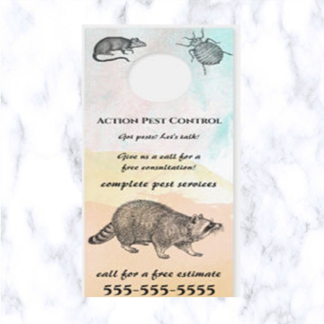 Editable Pest Control Door Hanger (What a great way to advertise your pest control business!)