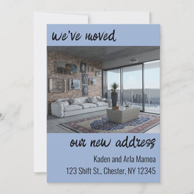 Editable Photo Address Change Announcement (Front)