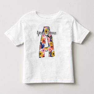 editable photo Alphabet letters A personalized Toddler T-shirt