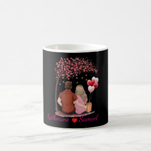 Editable Photo and Name Simple Photo Valentine's  Coffee Mug