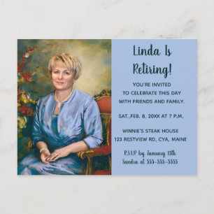 Editable Photo Retirement Party Invitation