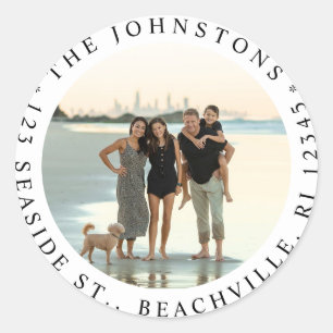 Editable Photo Return Address Label 
